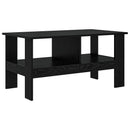 vidaXL Dohányzóasztal Fekete tölgy 90 x 50 x 45 cm Faanyag