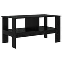 vidaXL Dohányzóasztal Fekete tölgy 90 x 50 x 45 cm Faanyag