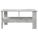 vidaXL Dohányzóasztal Beton Szürke 90 x 50 x 45 cm Faanyag