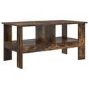 vidaXL Dohányzóasztal Füstölt tölgy 90 x 50 x 45 cm Faanyag