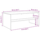 vidaXL Dohányzóasztal Öreg fa 100 x 50 x 40 cm Faanyag