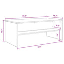 vidaXL Dohányzóasztal Öreg fa 100 x 50 x 40 cm Faanyag