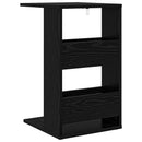 vidaXL Oldal asztal Fekete tölgy 40 x 35 x 60,5 cm Faanyag