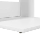 vidaXL Oldal asztal Fehér 40 x 38 x 62,5 cm Faanyag
