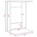 vidaXL Oldal asztal Fehér 40 x 38 x 62,5 cm Faanyag