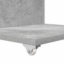vidaXL Oldal asztal kerékkel Beton Szürke 40 x 35 x 60 cm Faanyag