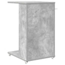 vidaXL Oldal asztal kerékkel Beton Szürke 40 x 35 x 60 cm Faanyag