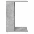 vidaXL Oldal asztal kerékkel Beton Szürke 40 x 35 x 60 cm Faanyag