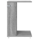 vidaXL Oldal asztal kerékkel Szürke Sonoma 40 x 35 x 60 cm Faanyag