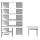 vidaXL Cipőszekrény polcokkal tárolóval 2 pcs Fehér Faanyag