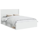 vidaXL Ágykeret tárolóval és fejtámlával Fehér 120 x 190 cm Szerelt Fa