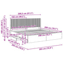 vidaXL Ágykeret tárolóval és fejtámlával fiókkal Fekete 200 x 200 cm