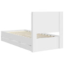 vidaXL Ágykeret tárolóval és fejtámlával Fehér 90 x 200 cm Szerelt Fa