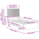 vidaXL Ágykeret tárolóval és fejtámlával Füstös Tölgy 75 x 190 cm