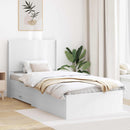 vidaXL Ágykeret tárolóval és fejtámlával Fehér 90 x 190 cm Szerelt Fa