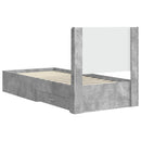 vidaXL Ágykeret tárolóval és fejtámlával Betonszürke 75 x 190 cm
