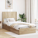 vidaXL Ágykeret tárolóval és fejtámlával Sonoma Tölgy 75 x 190 cm