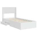 vidaXL Ágykeret tárolóval és fejtámlával Fehér 90 x 190 cm Szerelt Fa