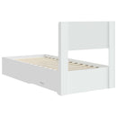 vidaXL Ágykeret tárolóval és fejtámlával Fehér 90 x 190 cm Szerelt Fa