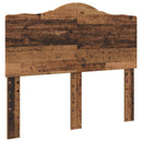 vidaXL Ágykeret fejtámlával Öreg fa 135 x 190 cm Tömör fenyőfa