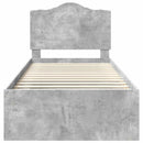 vidaXL Ágykeret fejtámlával Beton 90 x 200 cm Tömör fenyőfa