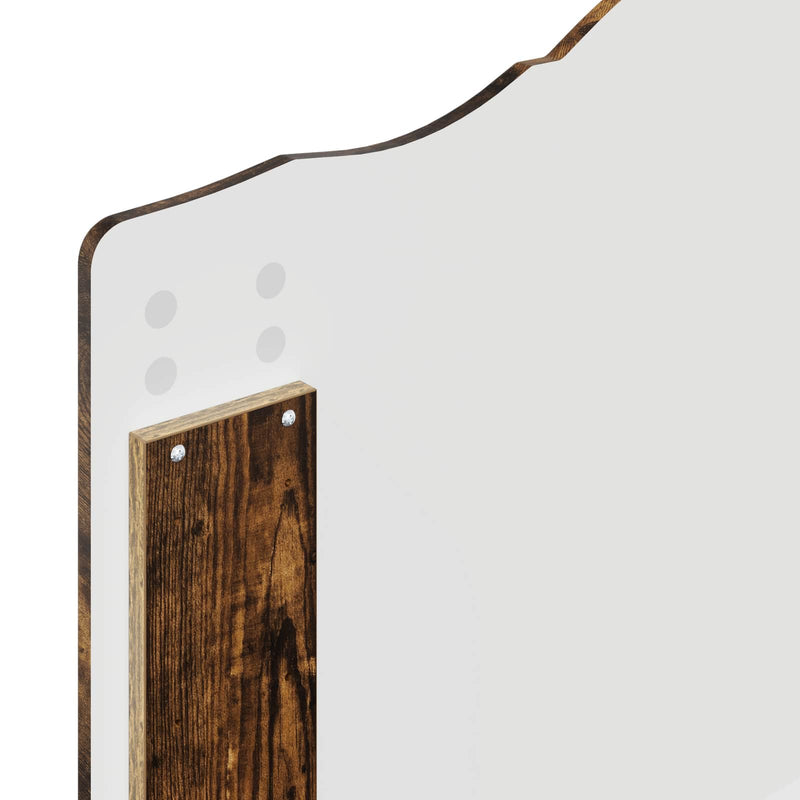 vidaXL Ágykeret fejtámlával Füstölt tölgy 90 x 200 cm Tömör fenyőfa