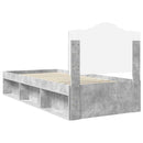 vidaXL Ágykeret fejtámlával Beton Szürke 90 x 190 cm Tömör fenyőfa