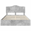 vidaXL Tárolós Ágy fejtámlával Beton Szürke 160 x 200 cm Faanyag