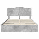 vidaXL Tárolós Ágy fejtámlával Beton Szürke 150 x 200 cm Faanyag