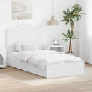 vidaXL Tárolós Ágy fejtámlával fiókkal Fehér 90 x 200 cm Faanyag