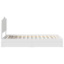 vidaXL Tárolós Ágy fejtámlával fiókkal Fehér 90 x 200 cm Faanyag