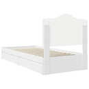 vidaXL Tárolós Ágy fiókkal fejtámlával Fehér 70 x 190 cm Faanyag