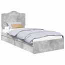 vidaXL Tárolós Ágy fiókkal tárolóval Beton Szürke 70 x 190 cm Faanyag