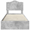 vidaXL Tárolós Ágy fiókkal tárolóval Beton Szürke 70 x 190 cm Faanyag