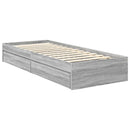 vidaXL Tárolós Ágy fiókkal tárolóval Szürke Sonoma 70 x 190 cm Faanyag