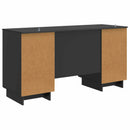vidaXL Asztal Fekete Szerelt Fa 142,5 x 50 x 75 cm