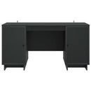 vidaXL Asztal Fekete Szerelt Fa 142,5 x 50 x 75 cm