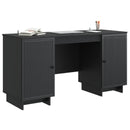 vidaXL Asztal Fekete Szerelt Fa 142,5 x 50 x 75 cm