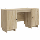 vidaXL Asztal Sonoma Tölgy Szerelt Fa 142,5 x 50 x 75 cm