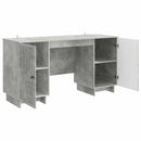 vidaXL Asztal Betonszürke Szerelt Fa 142,5 x 50 x 75 cm