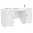 vidaXL Asztal Magasfényű Fehér Szerelt Fa 142,5 x 50 x 75 cm