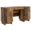 vidaXL Asztal Antik Fa Szerelt Fa 142,5 x 50 x 75 cm