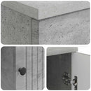 vidaXL Asztal polcokkal Betonszürke 142,5 x 50 x 75 cm Szerelt Fa