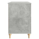 vidaXL Asztal polcokkal Betonszürke 142,5 x 50 x 75 cm Szerelt Fa