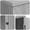 vidaXL Asztal polcokkal Szürke Sonoma 142,5 x 50 x 75 cm Szerelt Fa