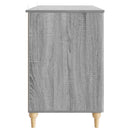 vidaXL Asztal polcokkal Szürke Sonoma 142,5 x 50 x 75 cm Szerelt Fa