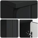 vidaXL Asztal polcokkal tárolóval Fekete 142,5 x 50 x 75 cm Szerelt Fa