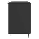 vidaXL Asztal polcokkal tárolóval Fekete 142,5 x 50 x 75 cm Szerelt Fa