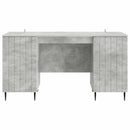 vidaXL Asztal polcokkal Betonszürke 142,5 x 50 x 75 cm Szerelt Fa