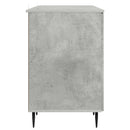 vidaXL Asztal polcokkal Betonszürke 142,5 x 50 x 75 cm Szerelt Fa